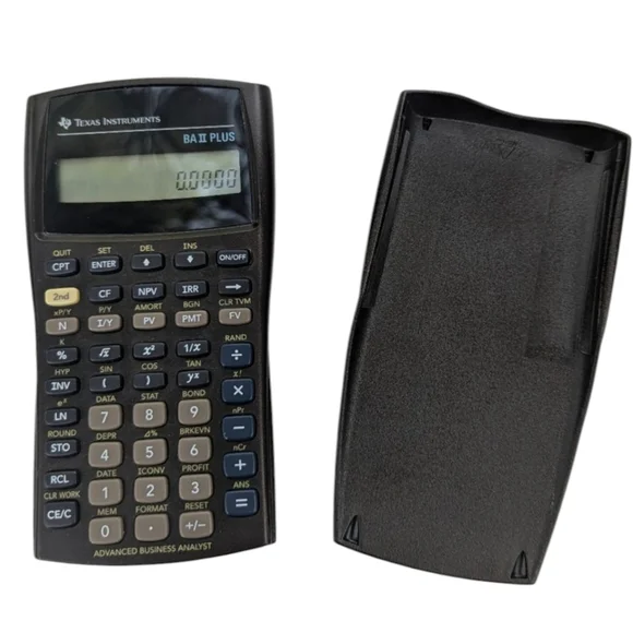 Texas Instruments BA II Plus Financial Calculator With Cover - Picture 1 of 8